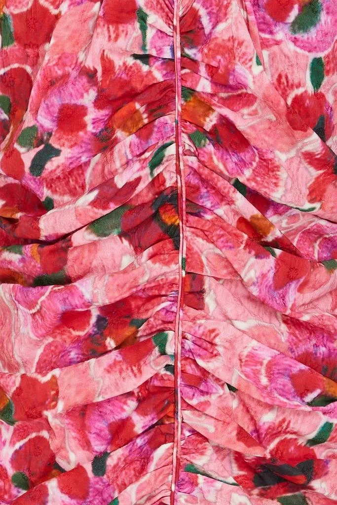 Isabel Marant Mirnao ruched floral-print crepe de chine top 4