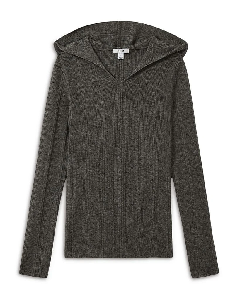 REISS Chloe Ribbed Hoodie 6