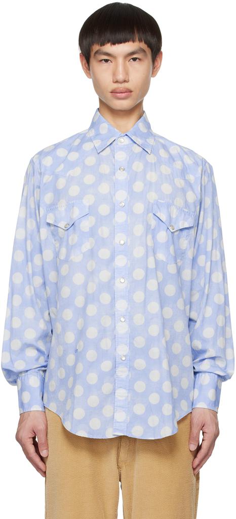 ERL Blue Polka Dot Shirt