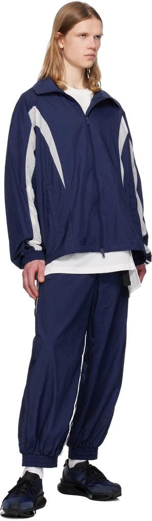 Y-3 Blue 3 Stripes Nylon Shell Jacket 4