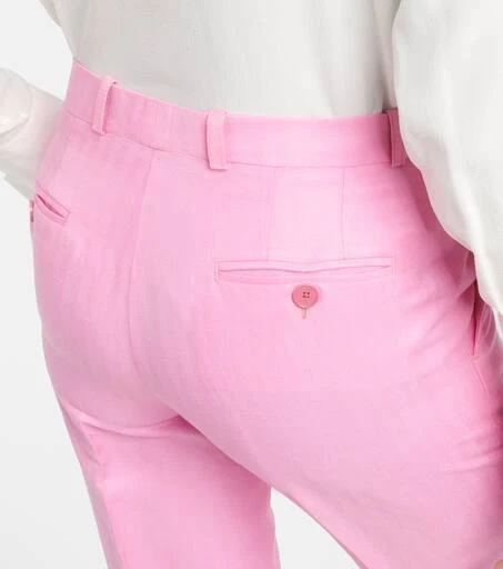 ETRO Linen and silk straight-leg pants 5