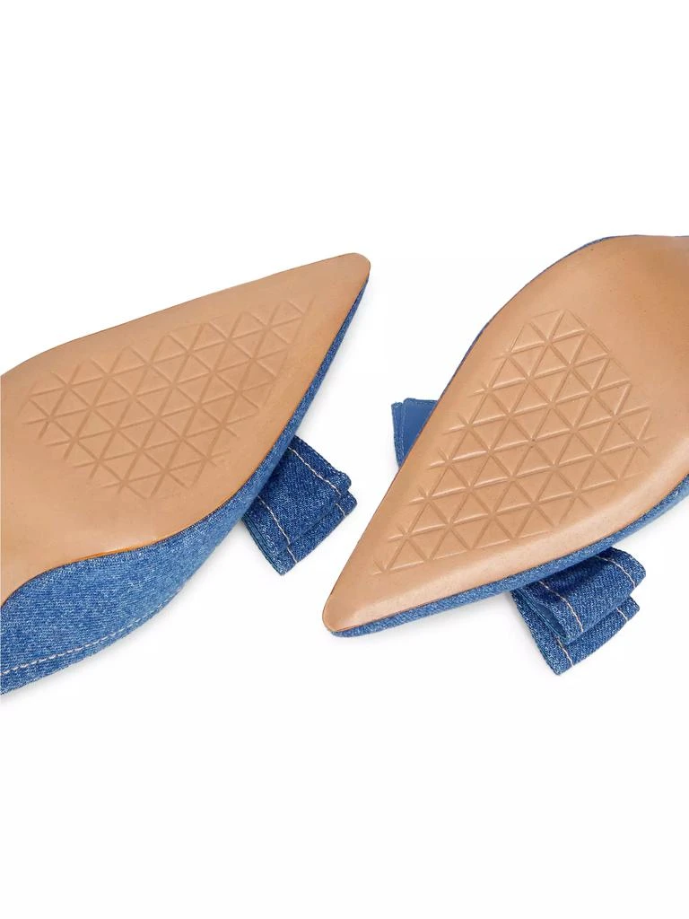 Schutz Claire Bow 75MM Denim Mules 6