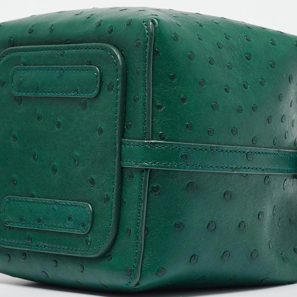 Loro Piana Loro Piana Green Ostrich Micro Bale Bag 12