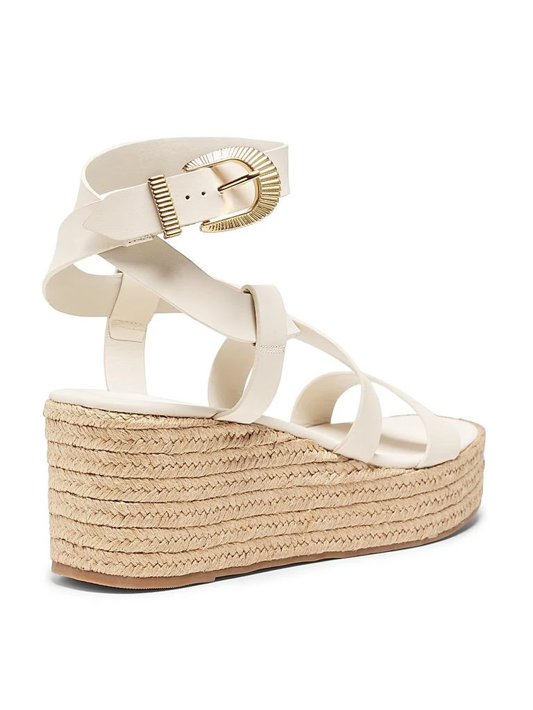 Schutz Harper Leather & Raffia Sandals 3