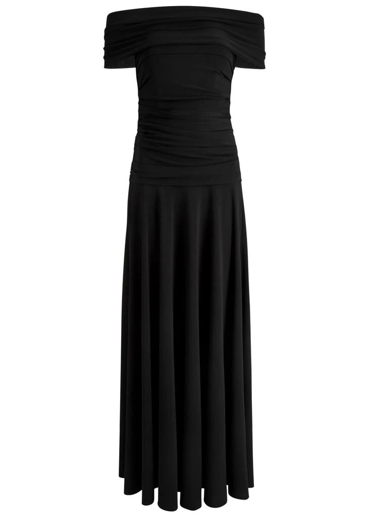 Talbot Runhof Off-the-shoulder ruched gown  1