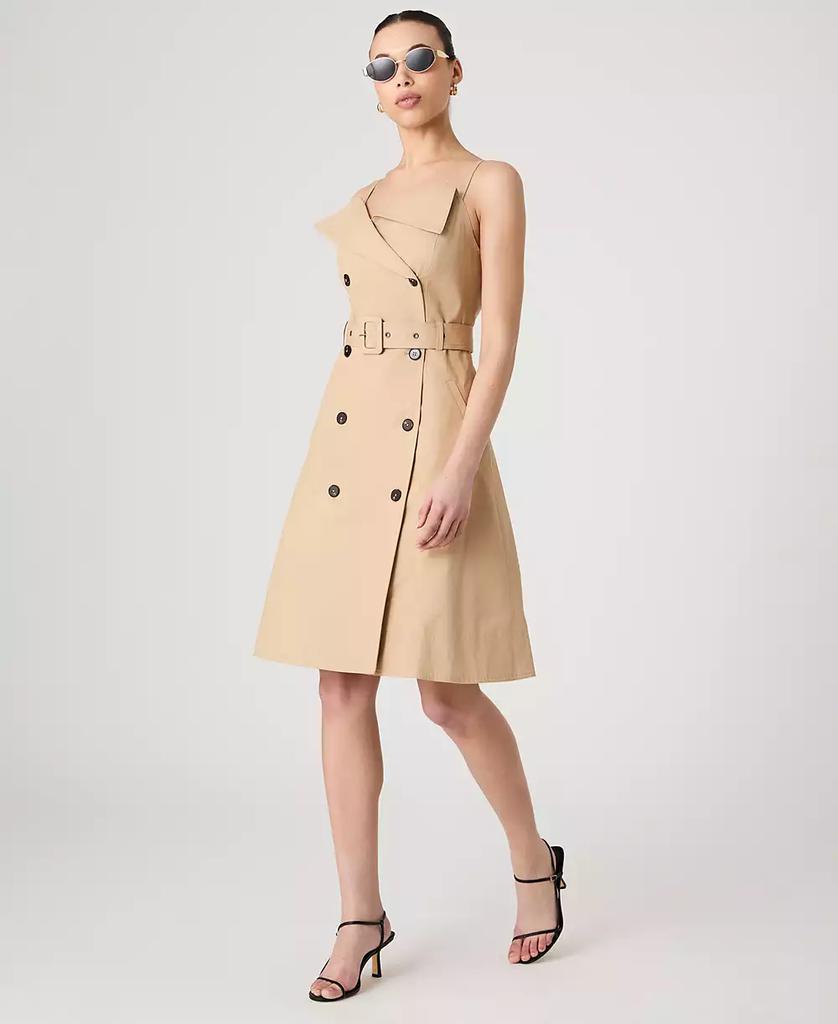 French Connection Women's Light Weight Cotton Belted Trench Fit & Flare Dress