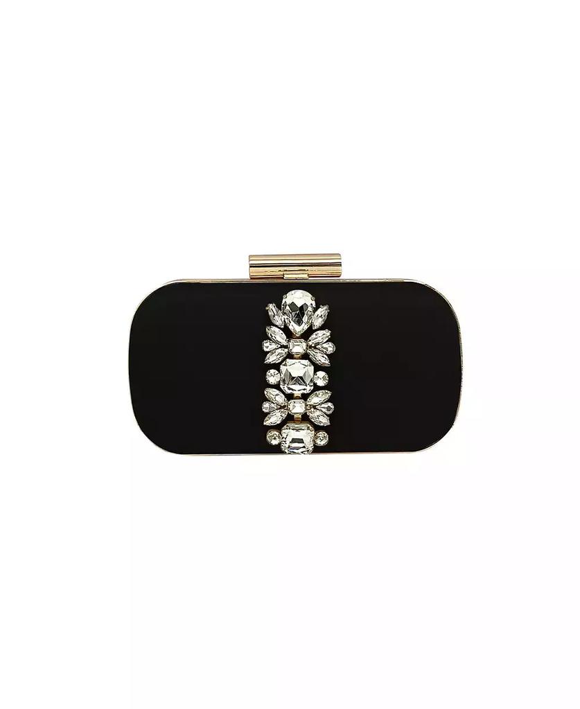 La Regale Women's Kylie Crystal Panel Minaudiere
