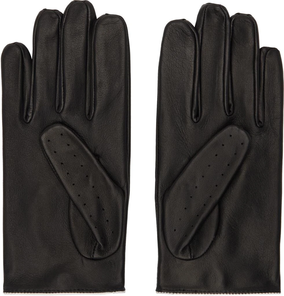 Ernest W. Baker Black Leather Driving Gloves 2
