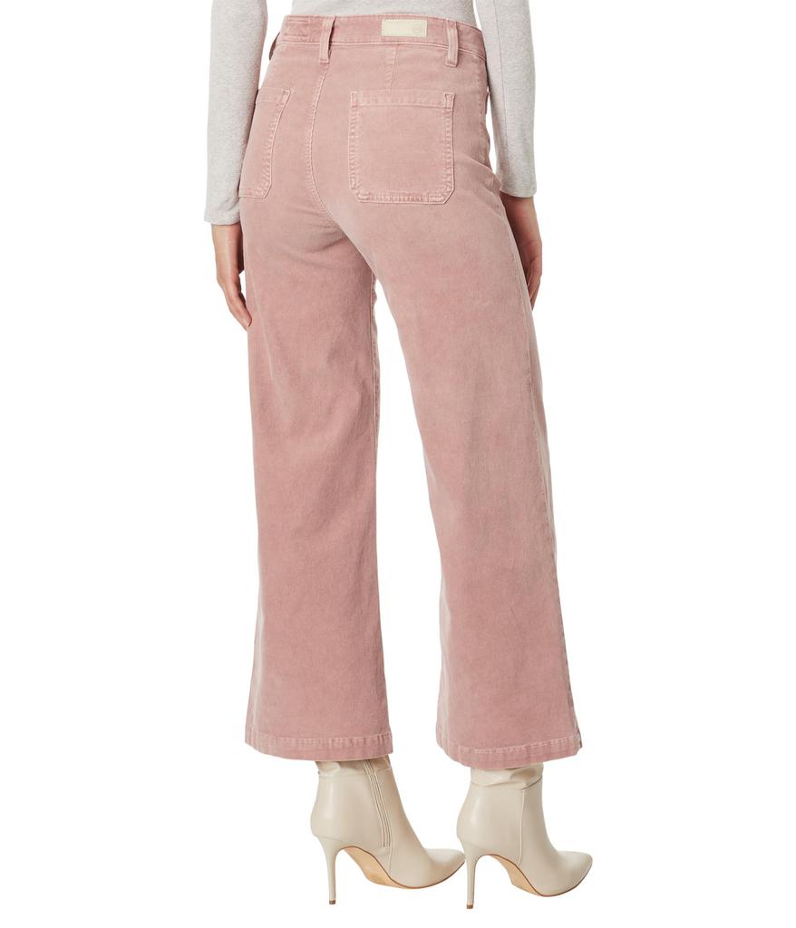 AG Jeans Kassie High-Rise Wide Leg Crop in Hi-White Rosy Blush