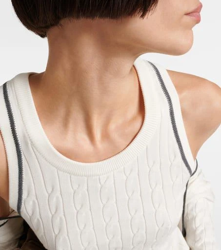 Brunello Cucinelli Cable-knit cotton top 4