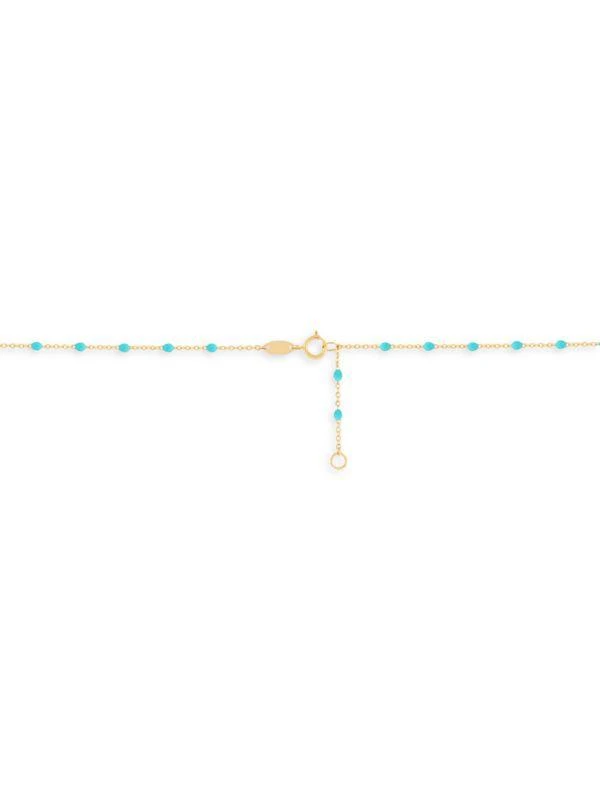 Saks Fifth Avenue 14K Yellow Gold & Enamel Beaded Cable Chain Necklace 3
