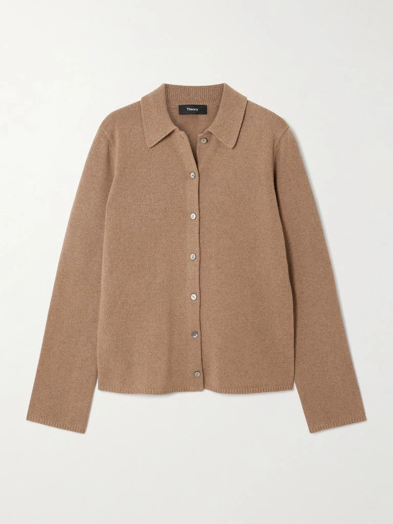 Theory Cashmere And Wool-blend Cardigan - Beige