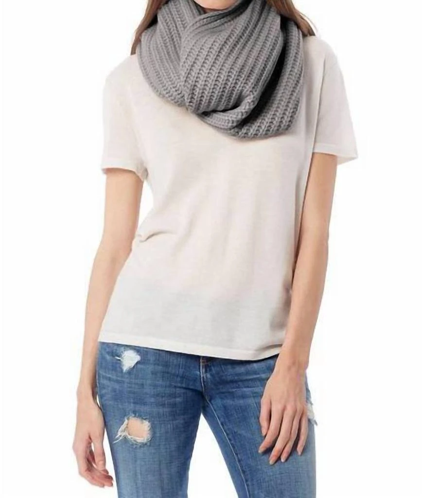 360 Cashmere Karen Scarf In Mid Heather Grey 1