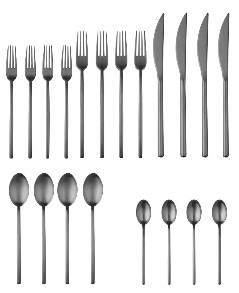 Mepra Due Ice Oro Nero Flatware Set, 20 Piece