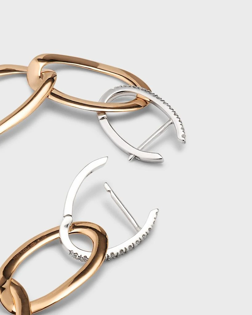 Mattioli Rose Gold Hiroko Earrings with Diamonds and Oval Drops 4