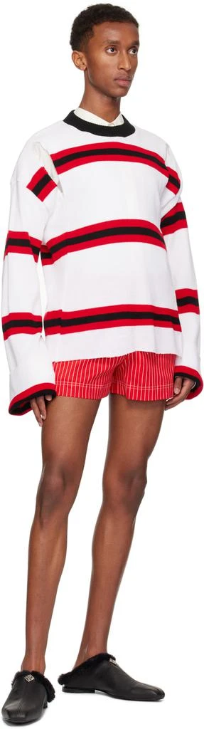 Adam Jones Red Pin Stripe Shorts 4