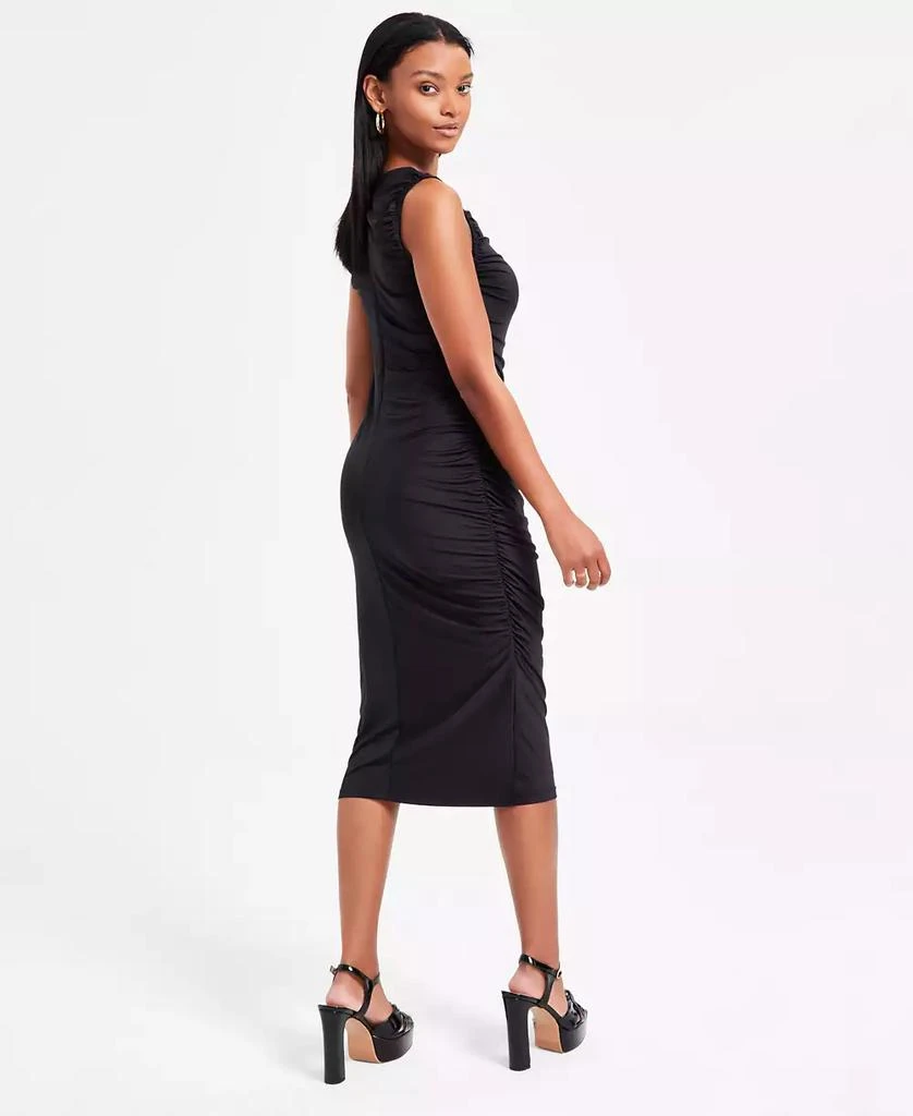 Bar III Women's Ruched Sleeveless Midi Dress, Exclusively at Macy's 4