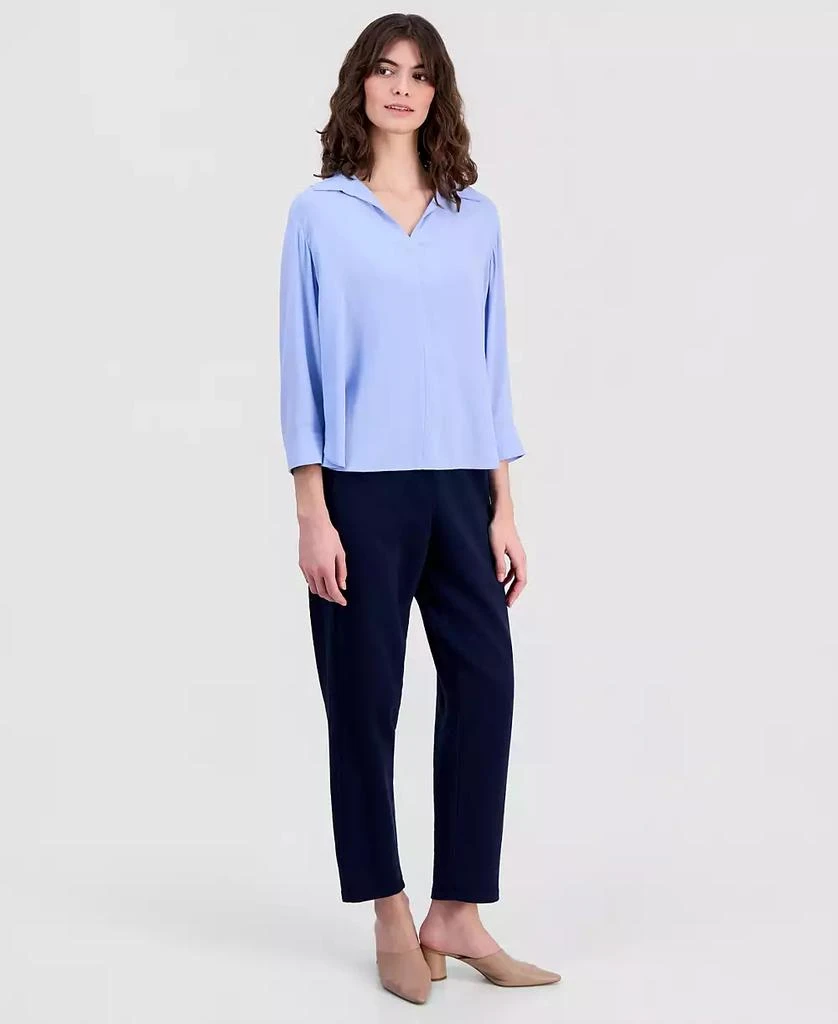 Eileen Fisher Women
s Collared Silk Shirt 4