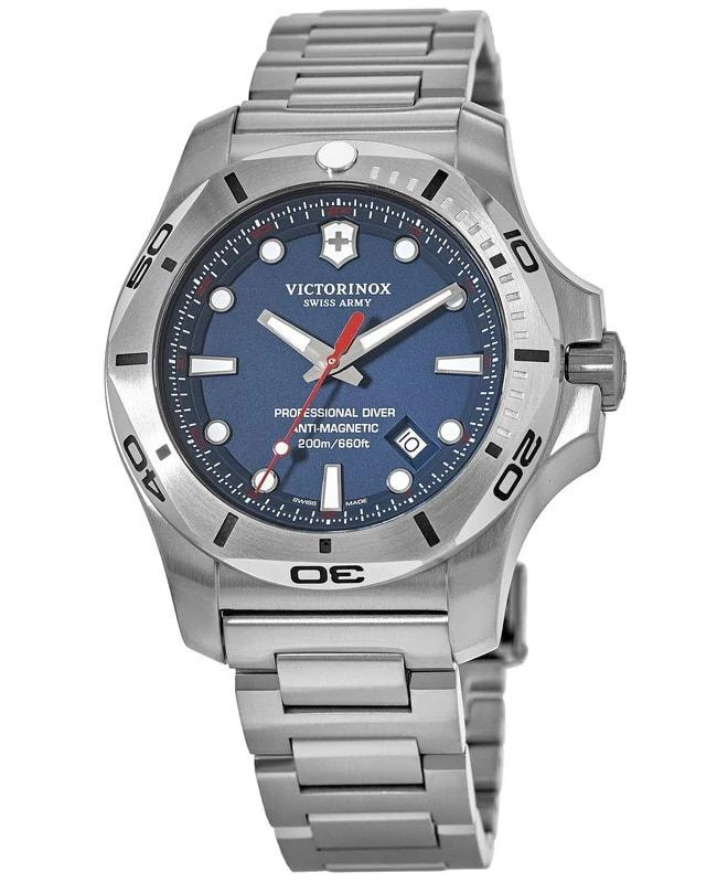 Swiss Army Victorinox Swiss Army I.N.O.X. Professional Diver Quartz Blue Dial Steel Men's Watch 241782 1