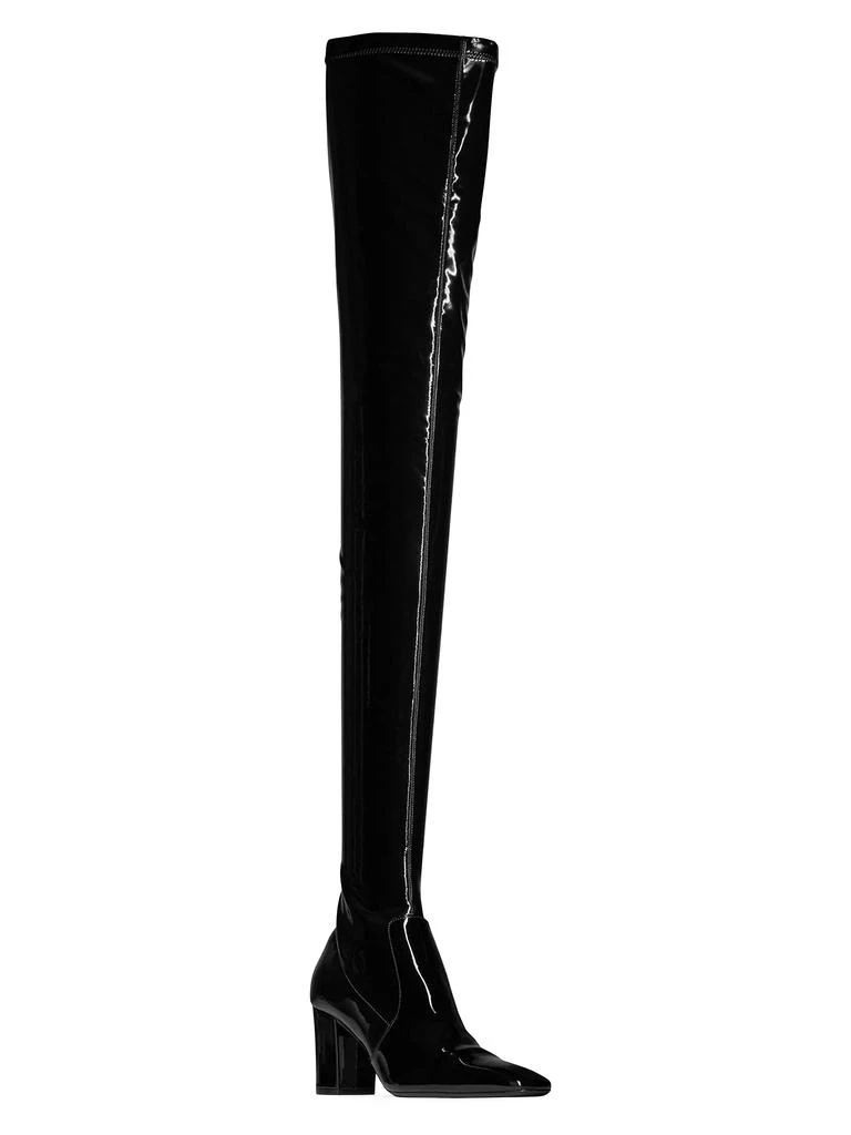 Yves Saint Laurent Betty Over-The-Knee Boots In Stretch Vinyl 5