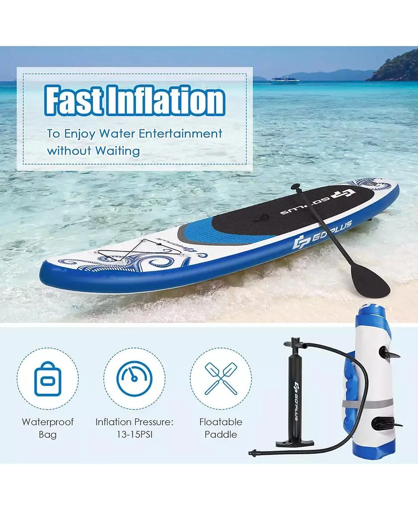 Costway 1 pcs 10.5  Inflatable Stand Up Paddle Board SUP Surfboard 6