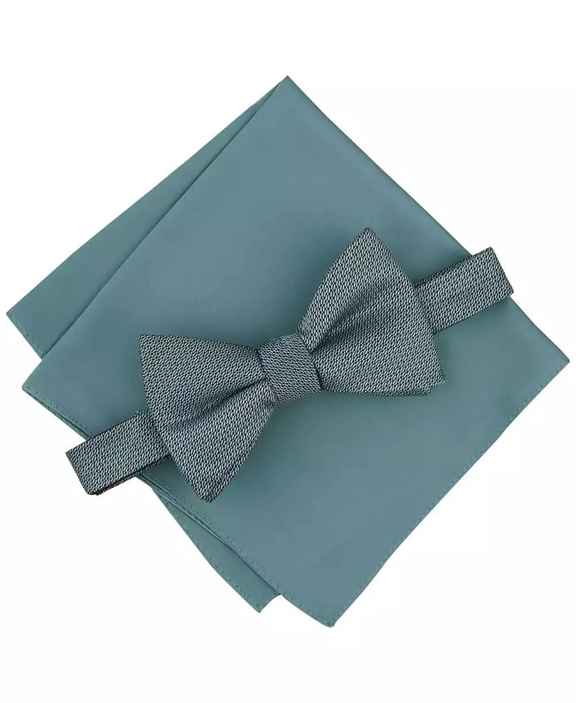 Alfani Men's Sawyer Solid Bow Tie & Textured Pocket Square Set, Created for Macy's 1