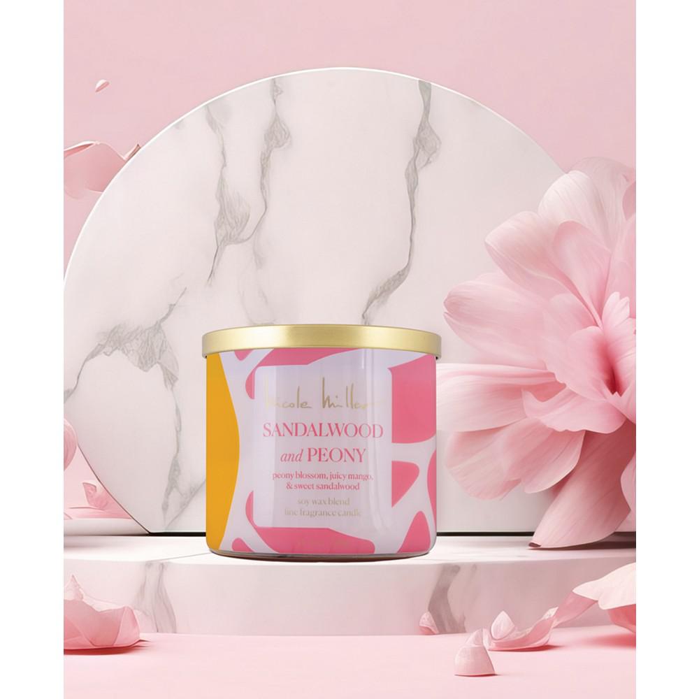 Nicole Miller Sandalwood & Peony Candle, 14.5 oz.