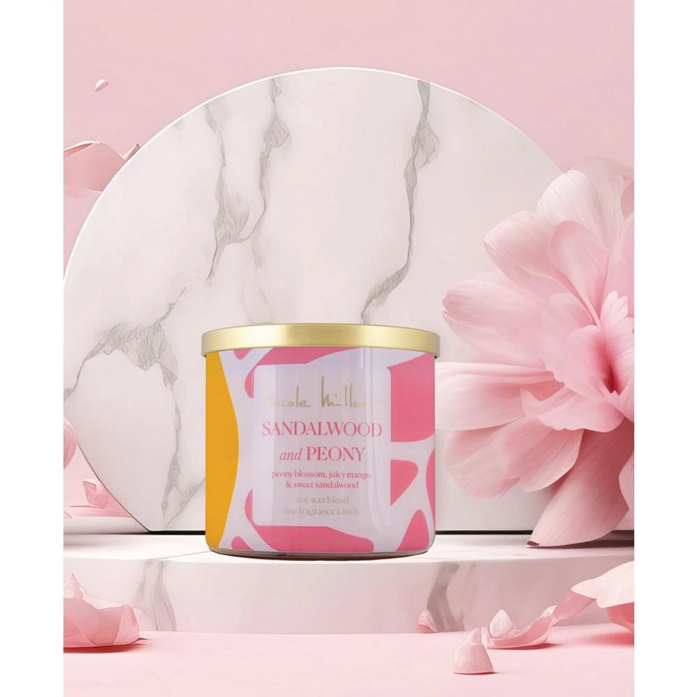 Nicole Miller Sandalwood & Peony Candle, 14.5 oz. 2