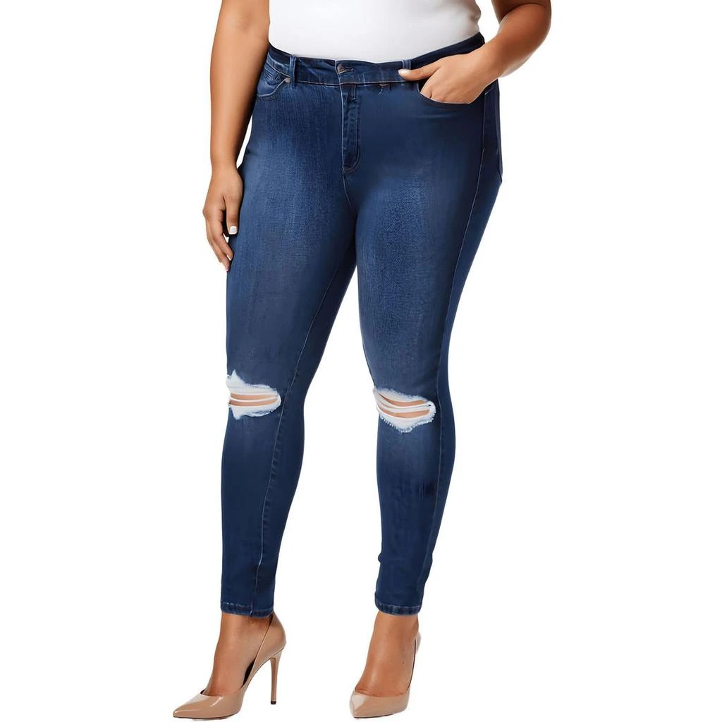 Celebrity Pink Plus Womens Denim Hight Rise Skinny Jeans 1