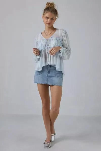 Kimchi Blue Kimchi Blue Amelia Sheer Tie-Front Blouse 3