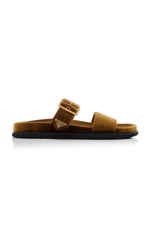 Prada Prada - Velvet Sandals - Brown - IT 36 - Moda Operandi 1