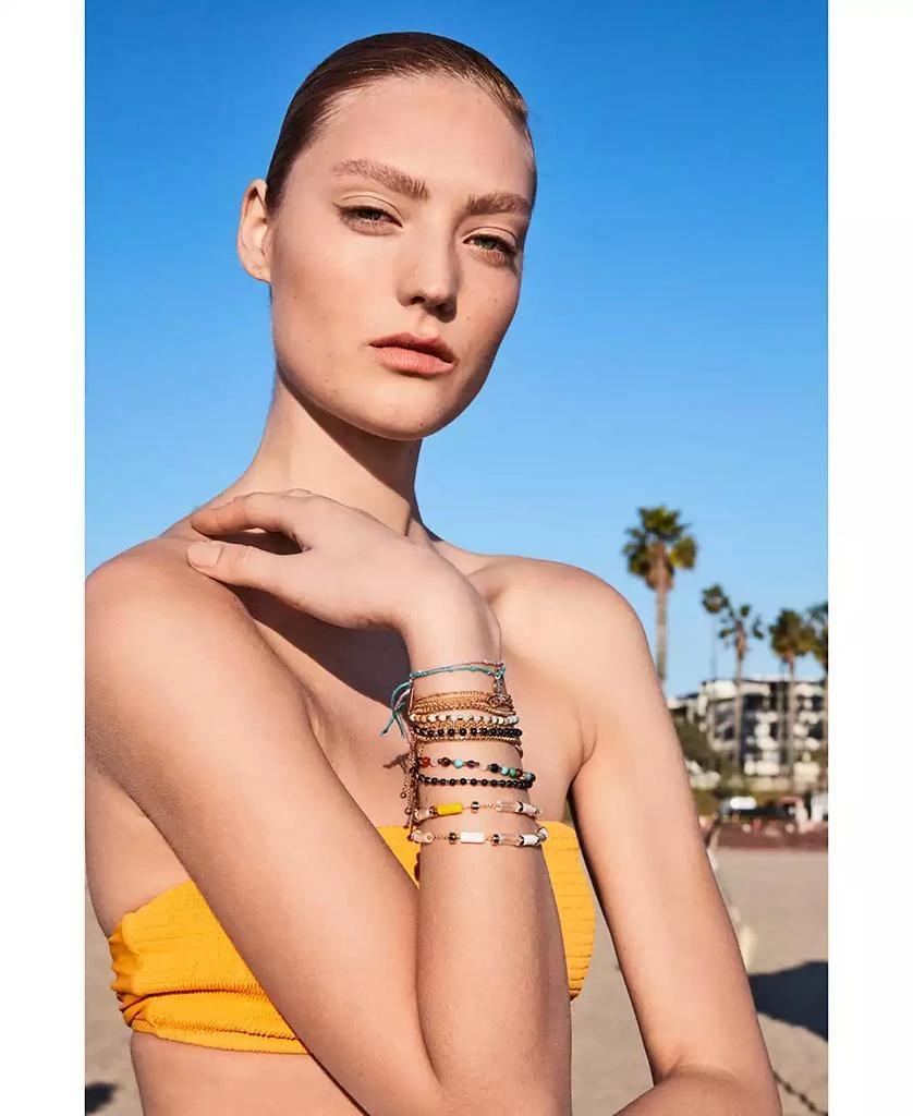 Unwritten Blue Stone Crystal Tree Bolo Bracelet in Gold-Tone Plated and Silver Plated 3