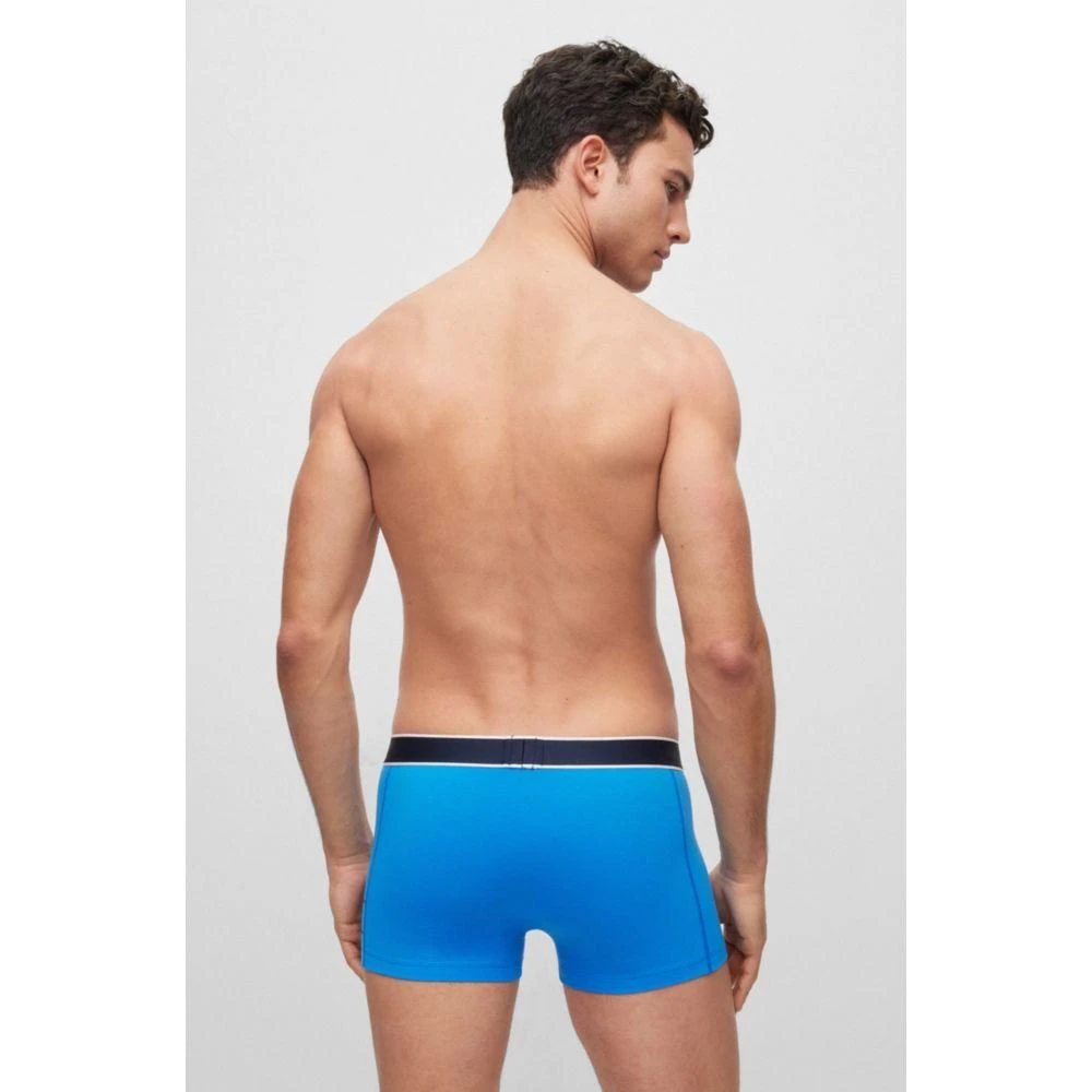 Hugo Boss Cotton-blend trunks with stripes and logos 3