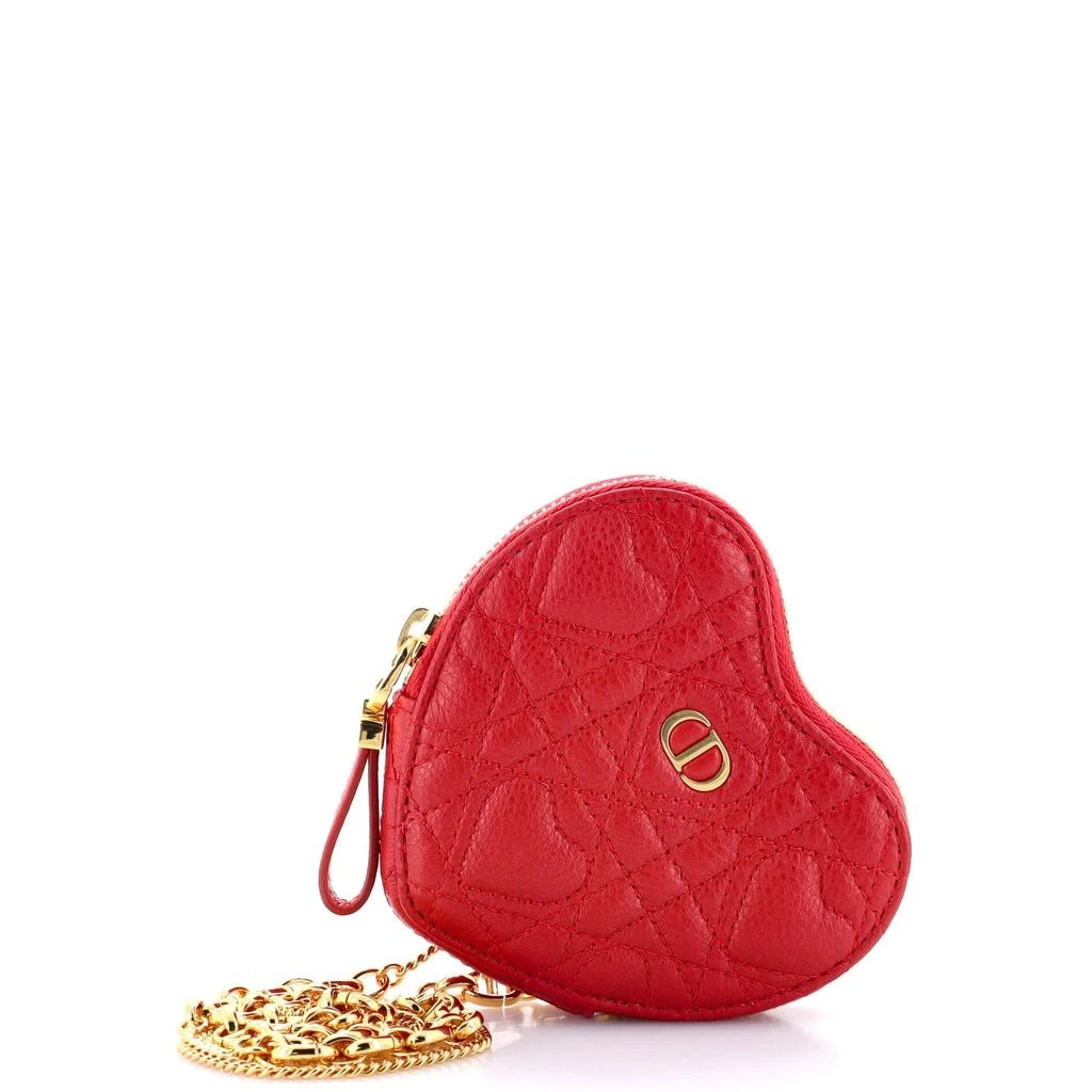 Dior DiorAmour Caro Heart Pouch with Chain Cannage Quilt Calfskin 1