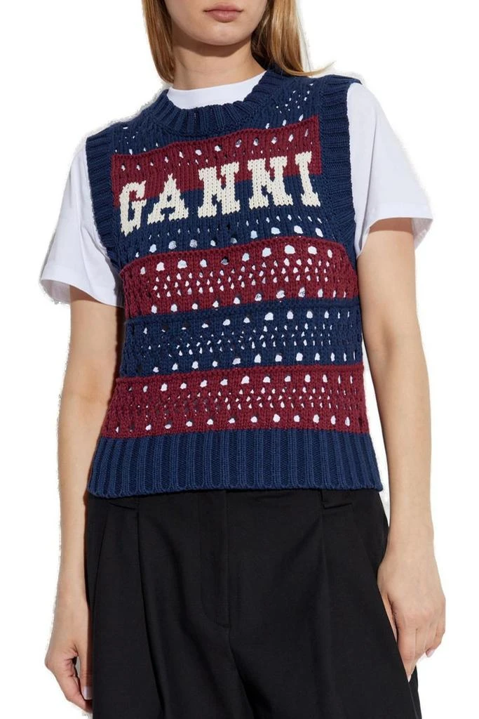 Ganni Ganni Striped Knitted Vest 2