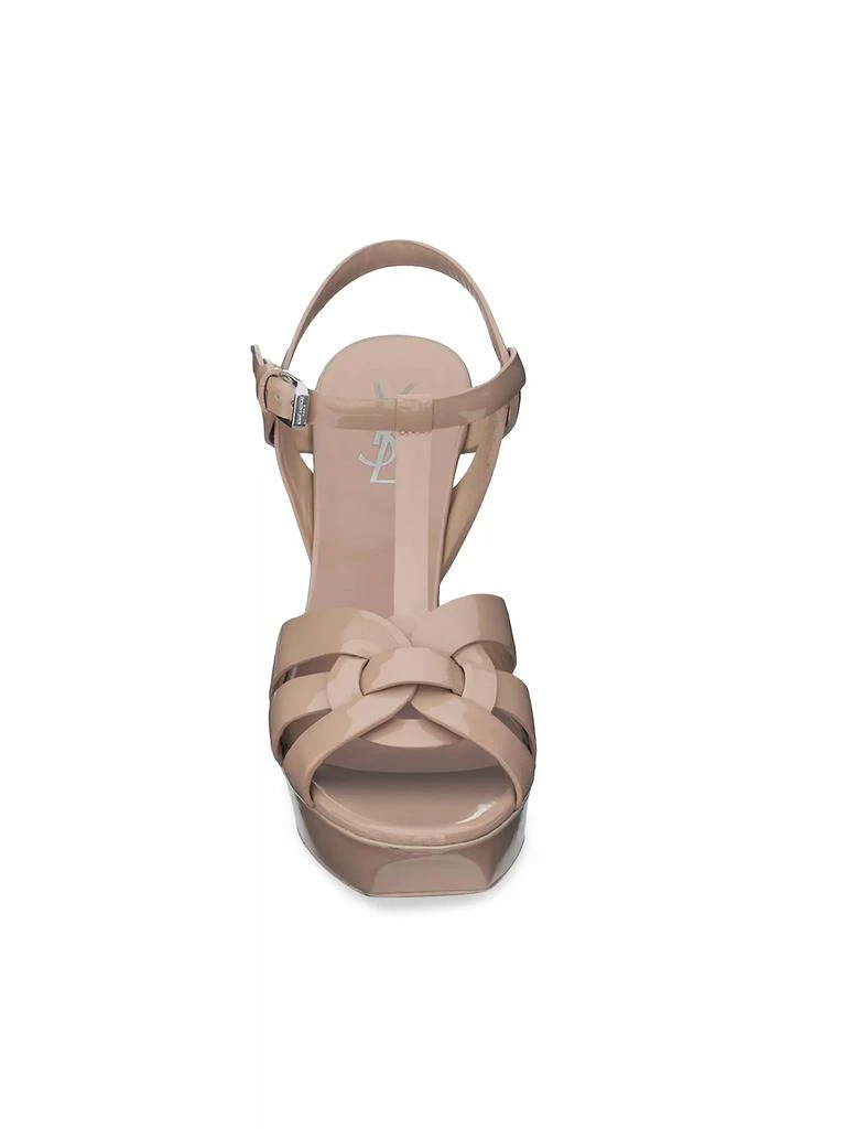 Yves Saint Laurent Tribute 75MM Patent Leather Platform Sandals 2