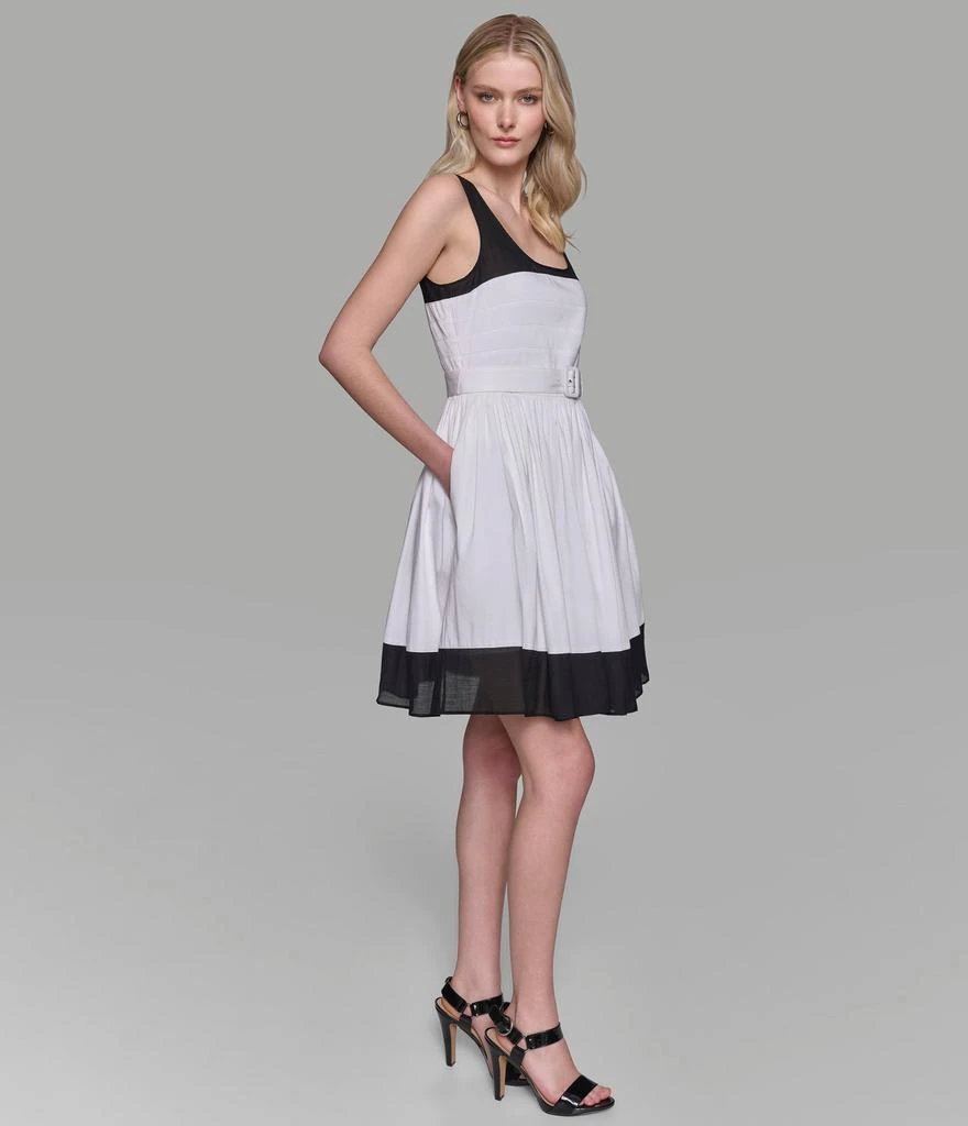 Shop SLEEVELESS COLORBLOCK BELTED FIT & FLARE MINI DRESS on Sale at  BeyondStyle  Get 60% Off SLEEVELESS COLORBLOCK BELTED FIT & FLARE MINI  DRESS with Limited-Time Flash Deals, Exclusive Discounts, and