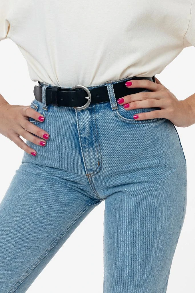Los Angeles Apparel RSALBT03 - Unisex Round Buckle Leather Belt 2