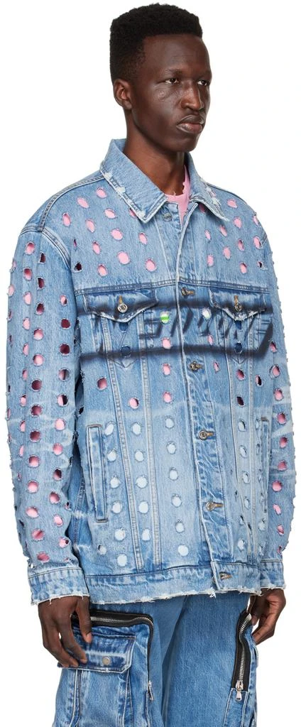 We11done Blue Logo Denim Jacket 2
