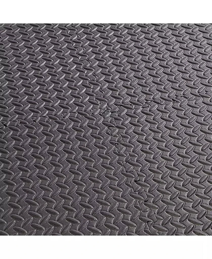 BalanceFrom Fitness 96 Sq Ft Interlocking Exercise Mat Tiles, Black (2 Pack) 3