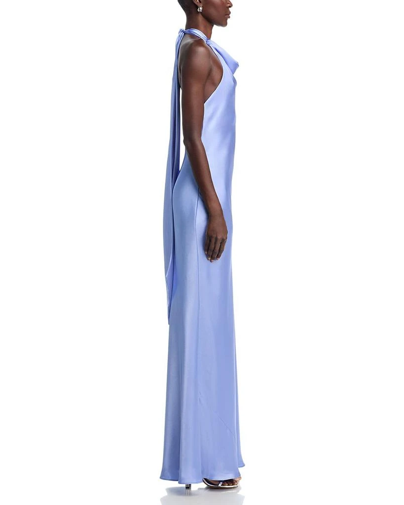 AQUA Charmeuse Halter Neck Long Dress - Exclusive - Dresses & Skirts - Free  Shipping - BeyondStyle