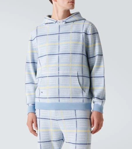 God's True Cashmere Rain tartan cashmere hoodie 3