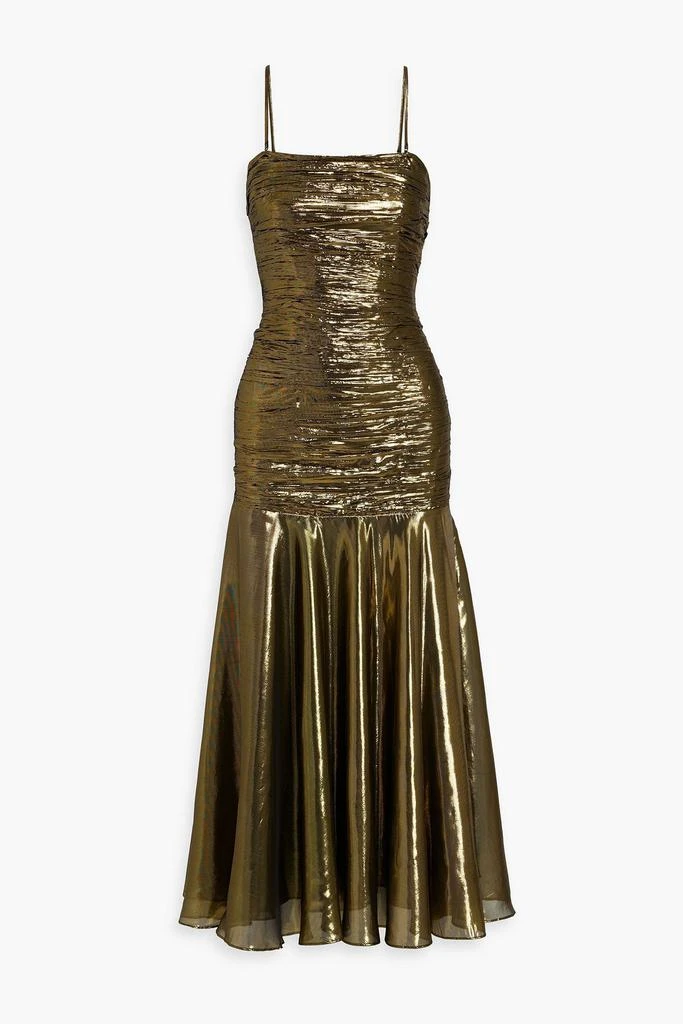 purple white and gold wedding dresses Coco Sequinned Midi Dress in Ivory Sequin main image 1