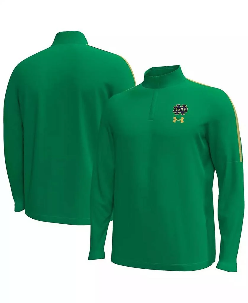 Under Armour Men's Kelly Green Notre Dame Fighting Irish Playoff Performance Quarter-Zip Jacket 1