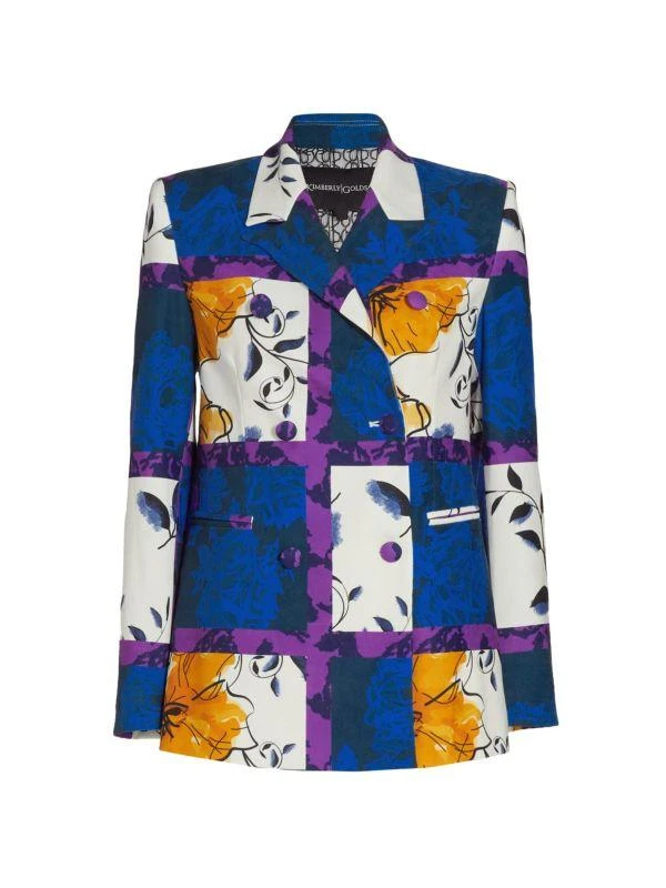 Kimberly Goldson Ebs Printed Double-Breasted Blazer 5
