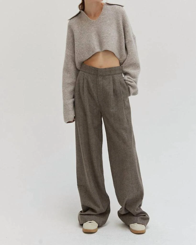 CRESCENT Crescent - Carter Waffle Polo Sweater 5