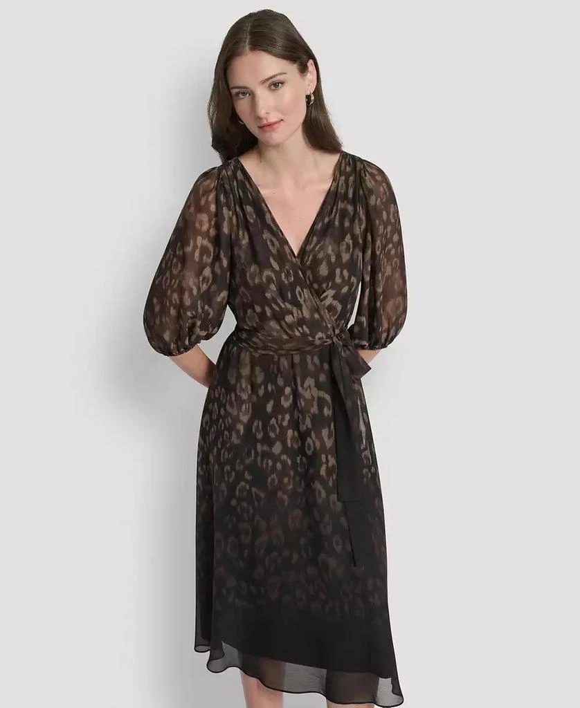 sachin and babi light blue dress Navy Floral Embroidered Balloon Sleeve Alysia Midi Dress