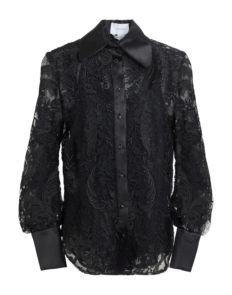 chinese dress ladies Avec Les Filles Sheer Lace Tie Cuff Shirt