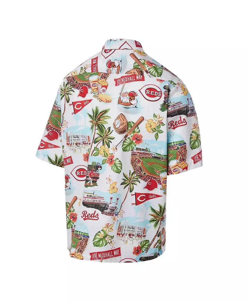 Reyn Spooner Men's White Cincinnati Reds Scenic Button-Up Shirt 3