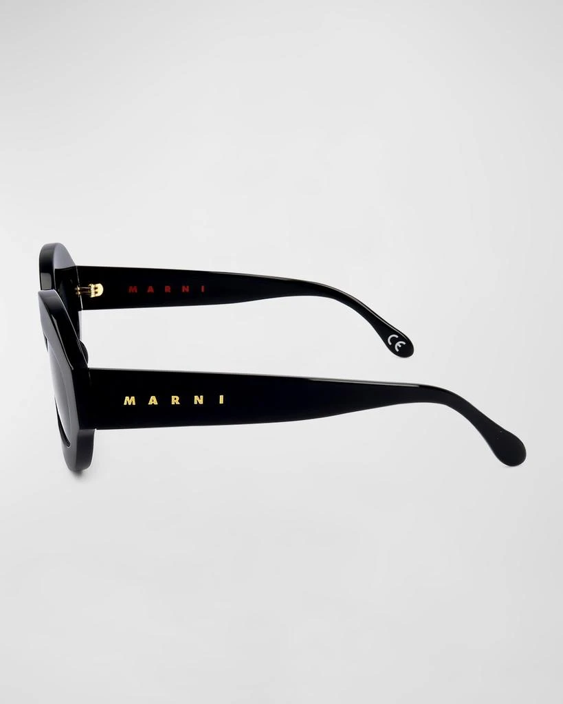 Marni Logo Acetate Oval Sunglasses 2
